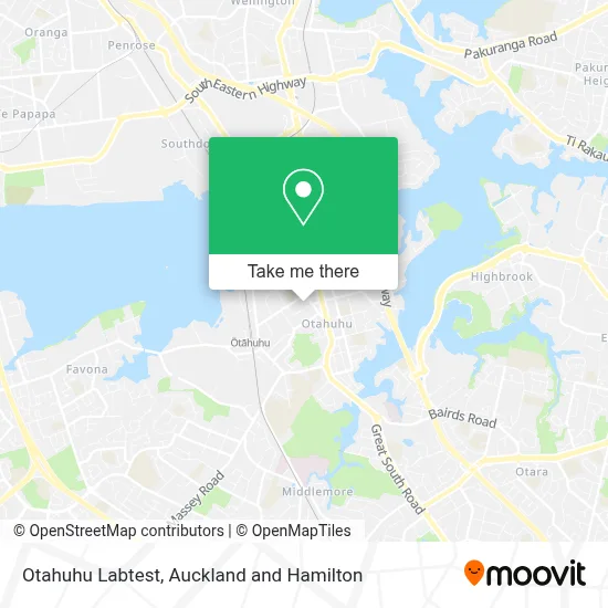 Otahuhu Labtest map