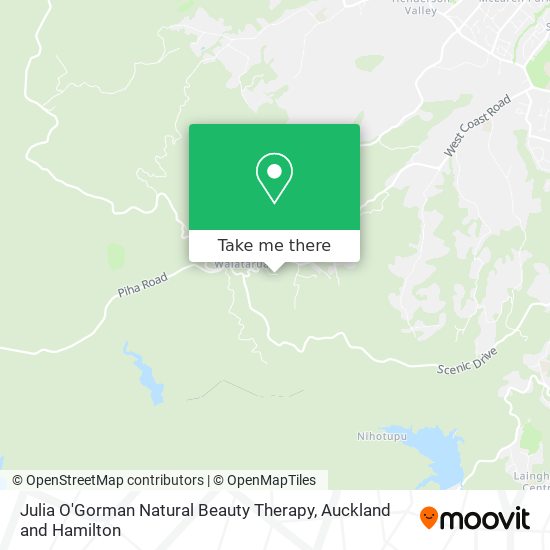 Julia O'Gorman Natural Beauty Therapy map