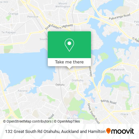 132 Great South Rd Otahuhu map