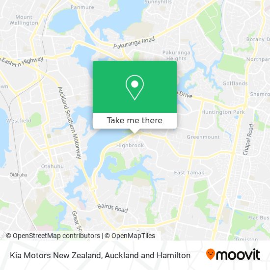 Kia Motors New Zealand map