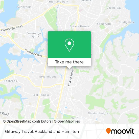 Gitaway Travel map