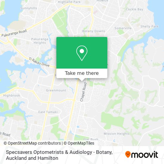 Specsavers Optometrists & Audiology - Botany map