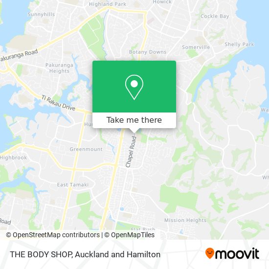 THE BODY SHOP map