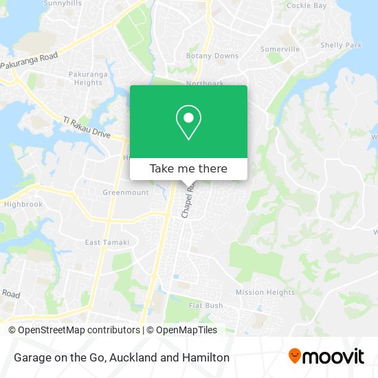 Garage on the Go map