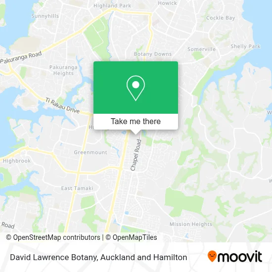 David Lawrence Botany map