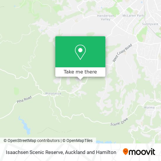 Isaachsen Scenic Reserve map