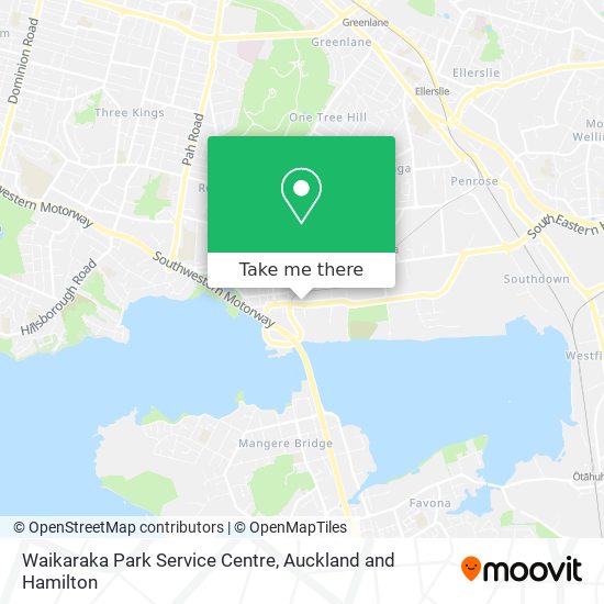 Waikaraka Park Service Centre map