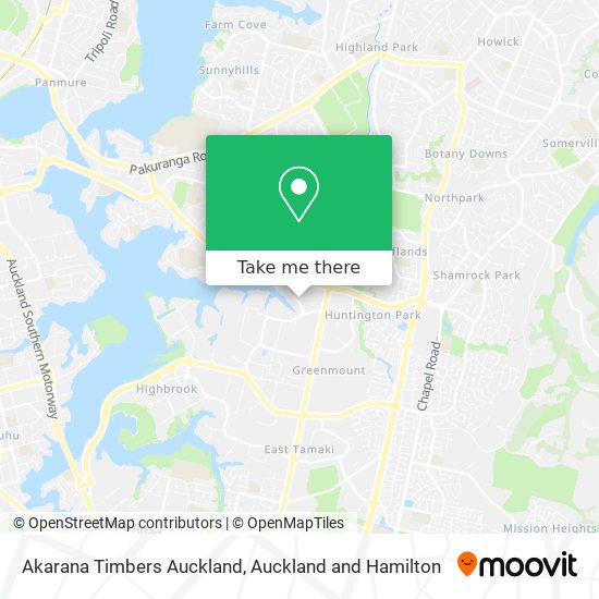 Akarana Timbers Auckland map