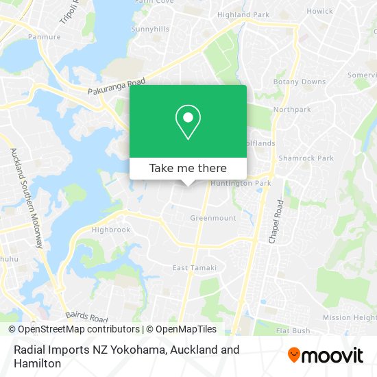 Radial Imports NZ Yokohama map