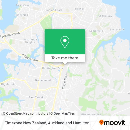 Timezone New Zealand map