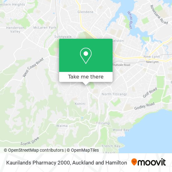 Kaurilands Pharmacy 2000 map