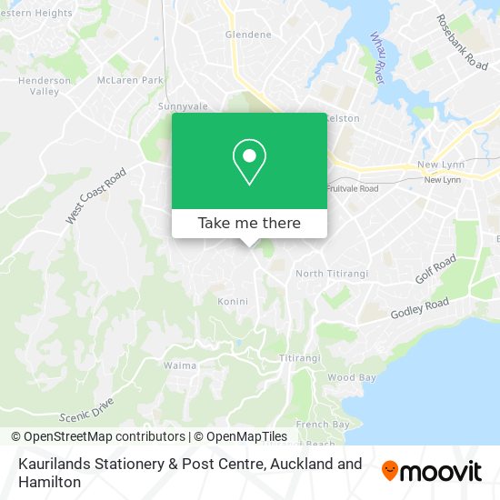 Kaurilands Stationery & Post Centre map
