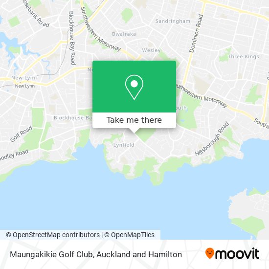 Maungakikie Golf Club map