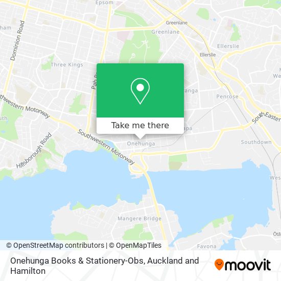 Onehunga Books & Stationery-Obs map