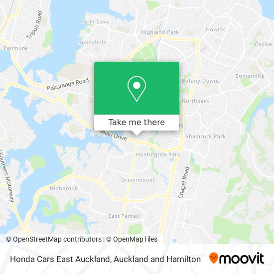 Honda Cars East Auckland地图