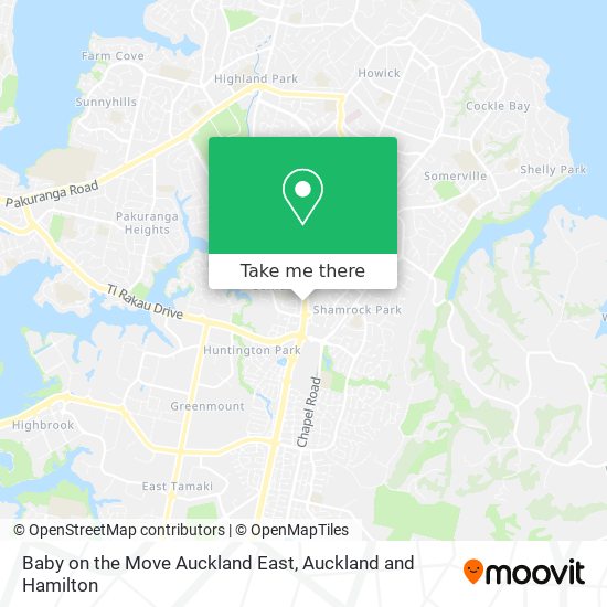 Baby on the Move Auckland East map