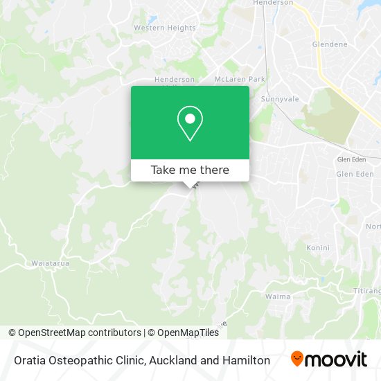 Oratia Osteopathic Clinic map