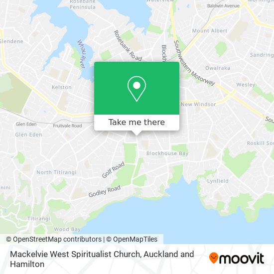 Mackelvie West Spiritualist Church map