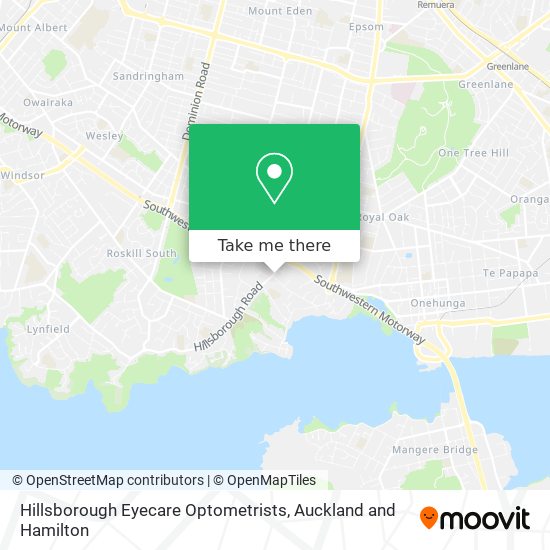 Hillsborough Eyecare Optometrists map