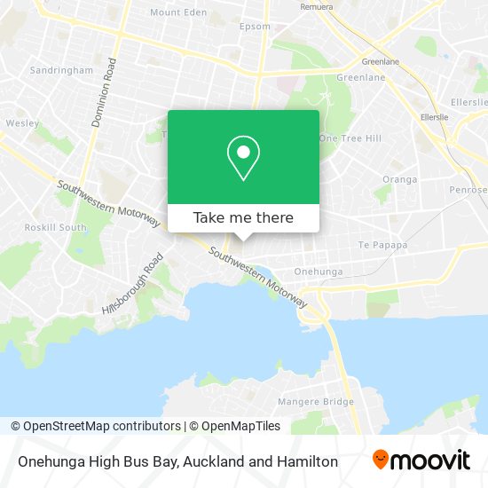 Onehunga High Bus Bay map