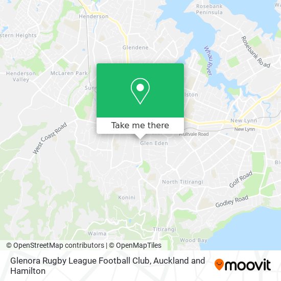 Glenora Rugby League Football Club map