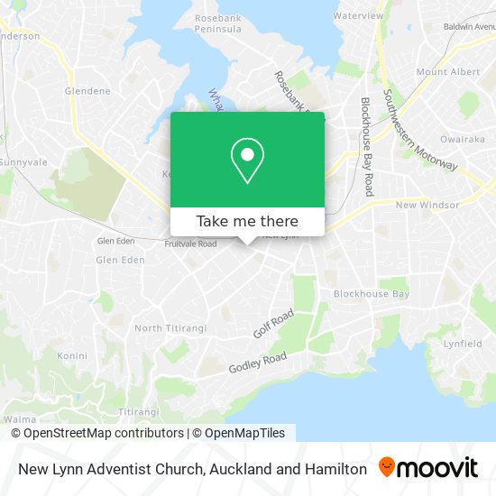 New Lynn Adventist Church map