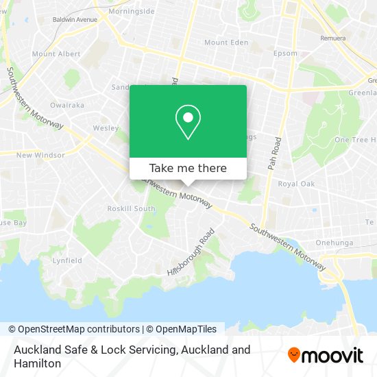 Auckland Safe & Lock Servicing map