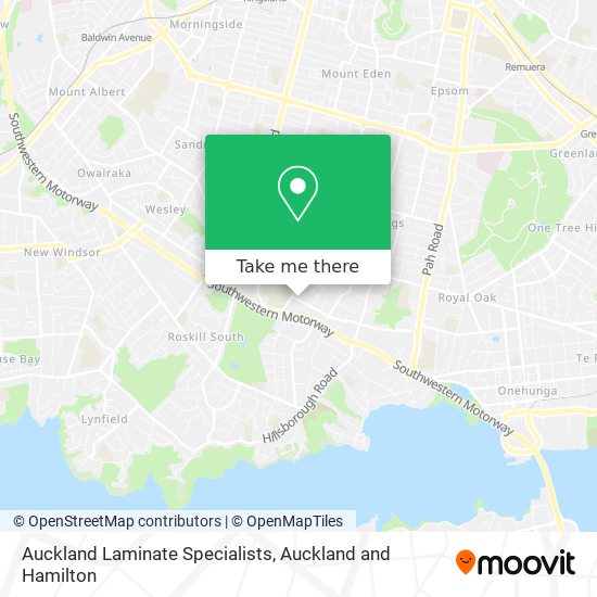 Auckland Laminate Specialists map