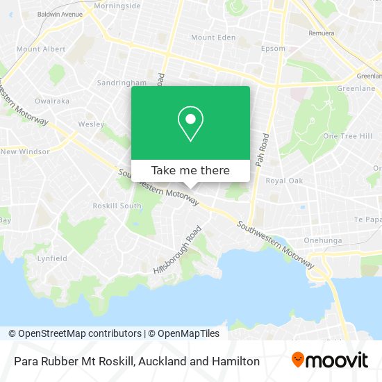 Para Rubber Mt Roskill map