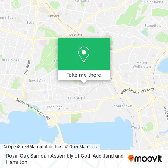 Royal Oak Samoan Assembly of God map