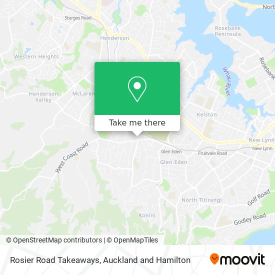 Rosier Road Takeaways map