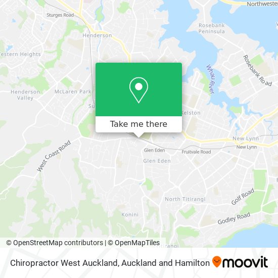 Chiropractor West Auckland map