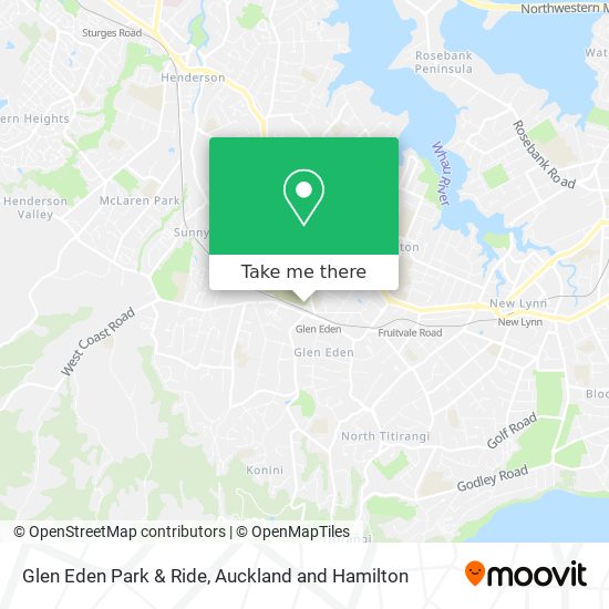 Glen Eden Park & Ride map