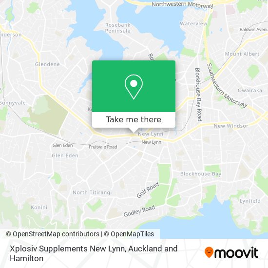 Xplosiv Supplements New Lynn map