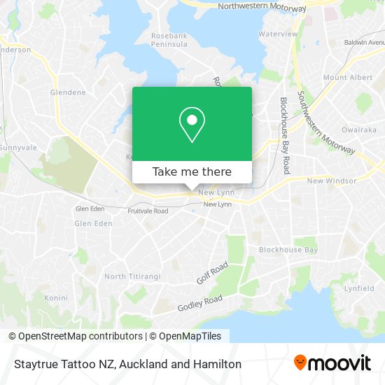 Staytrue Tattoo NZ map