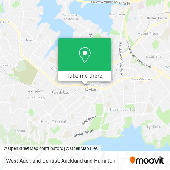 West Auckland Dentist map
