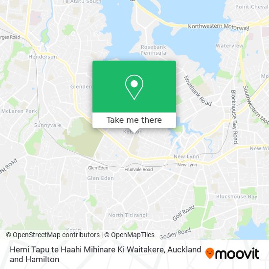 Hemi Tapu te Haahi Mihinare Ki Waitakere map