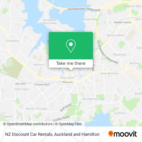 NZ Discount Car Rentals map