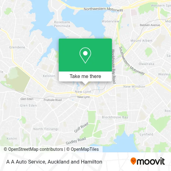 A A Auto Service map