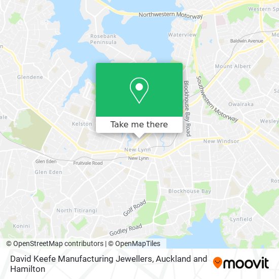 David Keefe Manufacturing Jewellers map