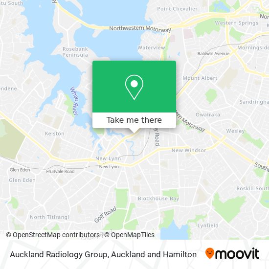 Auckland Radiology Group map