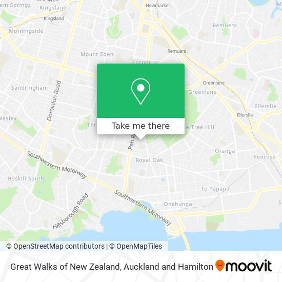Great Walks of New Zealand map