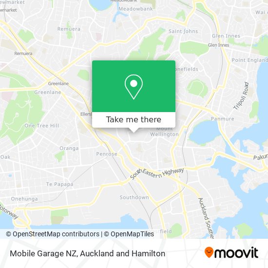 Mobile Garage NZ map