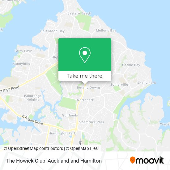 The Howick Club map