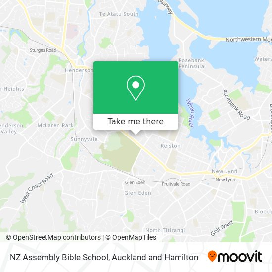 NZ Assembly Bible School map