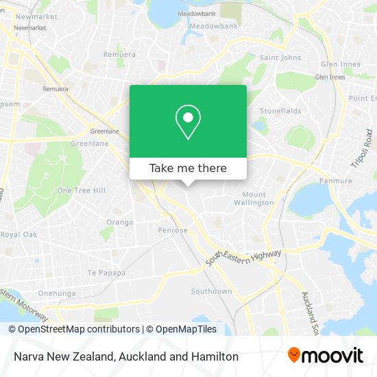 Narva New Zealand map