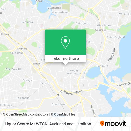 Liquor Centre Mt WTGN map