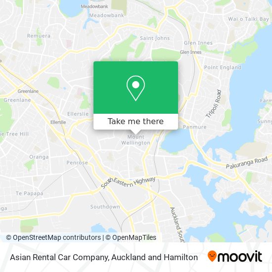 Asian Rental Car Company map