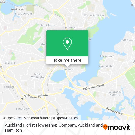 Auckland Florist Flowershop Company map
