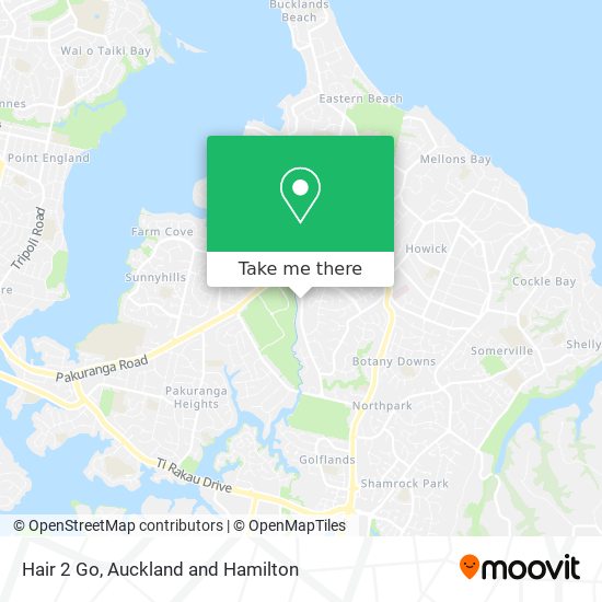 Hair 2 Go map